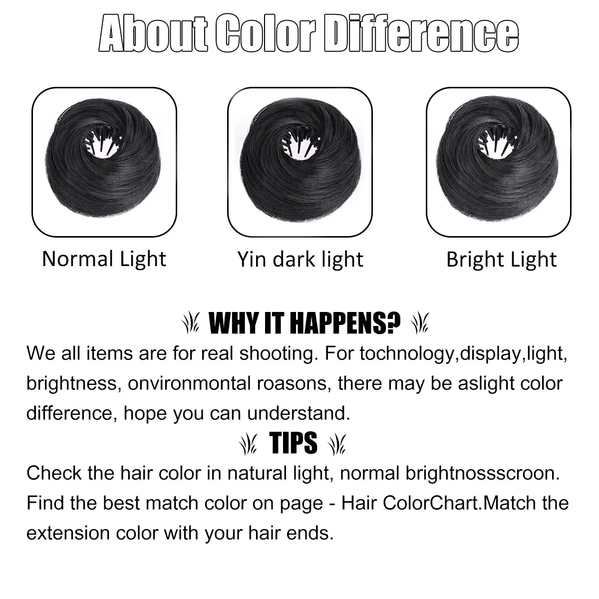 1PC Synthetic  Women's Hair Bun Messy Straight Black Brown Claw Chignon Stretchable Elegant   Extension For Girls