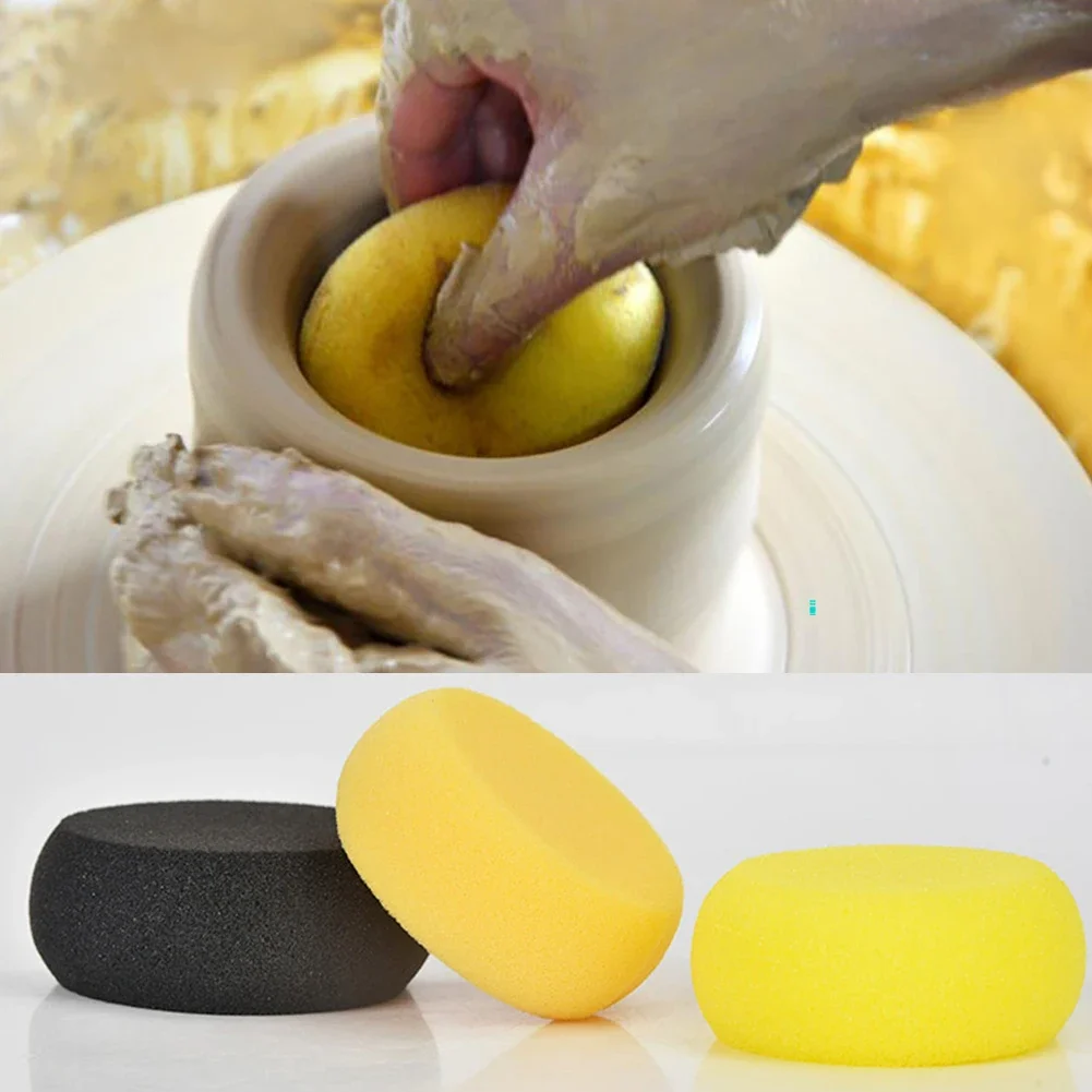 Description Picture 2 of item5pcs/set Pottery Round Sponge Water Absorbent Sponge Sculpture Ceramics Modeling Moisturizing Tool Cleaning Accessories