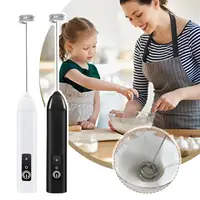 1PCS Handheld Milk Frother Electric Coffee Foam Maker Kitchen Whisk Blender Stainless Steel Mixer Egg Beater Cream Cooking Tools