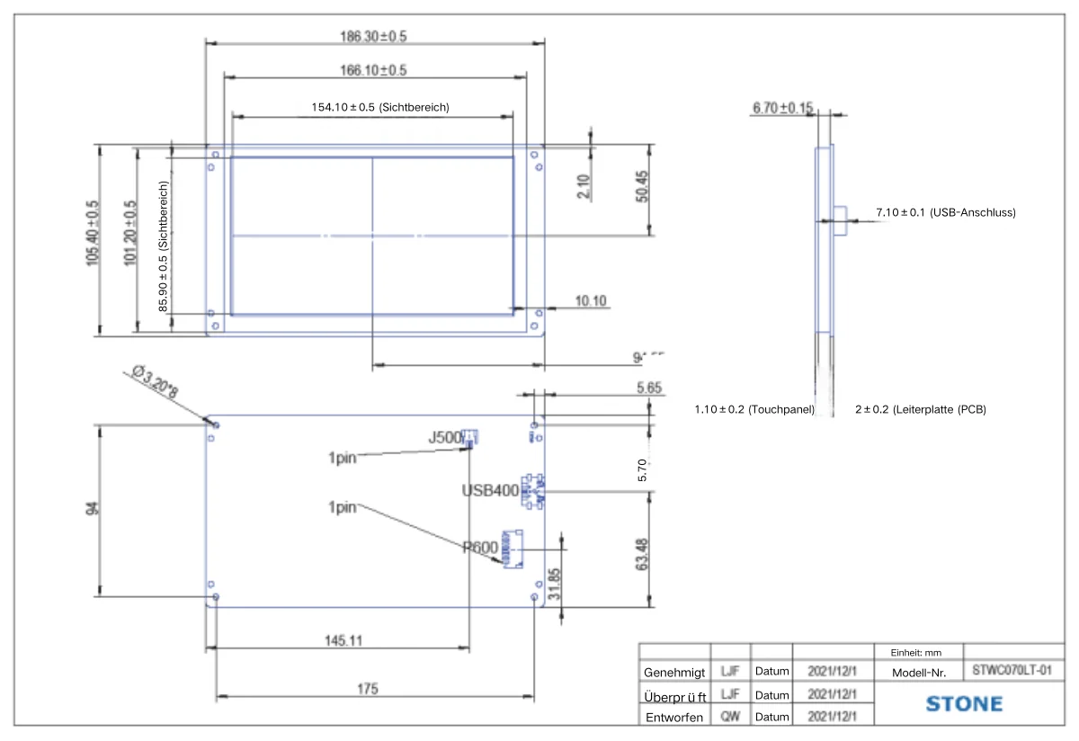 STONE C 4.3-10.1' HMI TFT-Display, Touchscreen-Modul, JSON-Befehlshandbuch für Arduino mit resistivem Touchscreen + RS422 – Detail 8