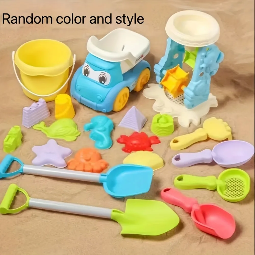 Beach Toys for Kids Sand Toys Set Sand Bucket Shovel Rake Toys for Beach Animal Dinosaur Molds Travel Sandbox Toys for Toddlers 5