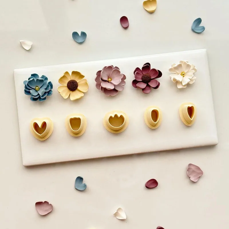 Polymer Clay Cutter 5Pcs/Set Mini Flower Petal Ceramic Floral Tools