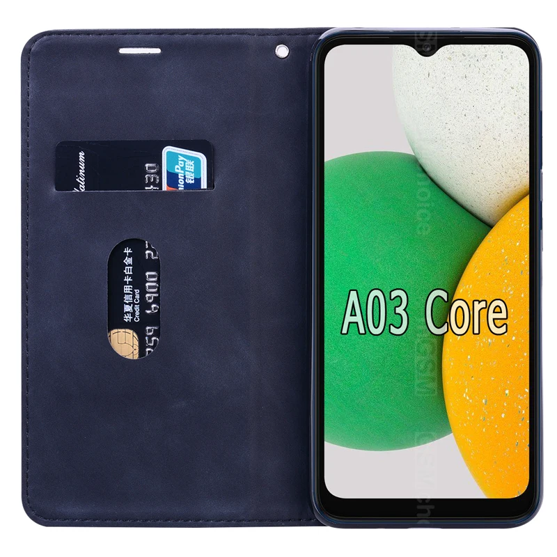 Túi Bao Da Dành Cho Samsung Galaxy Samsung Galaxy A03 Core Ốp Lưng Da Lật Ví Thẻ Từ Đứng Điện Thoại Quyển Sách Dành Cho Samsung A03 Core ốp Lưng SM-A032M samsung silicone case