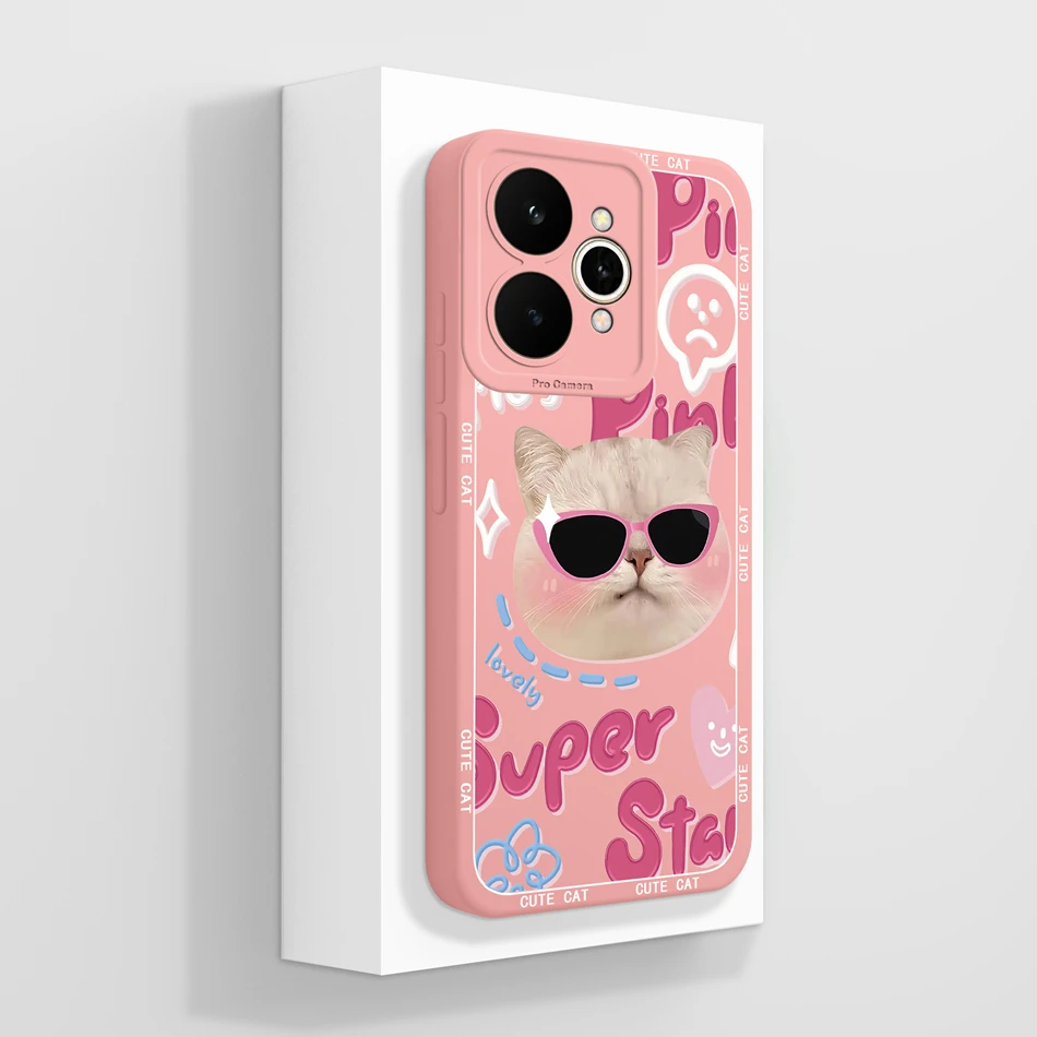 Pretty Flowers Pattern Soft Liquid Silicone Shockproof Phone Case - Full Coverage Bumper