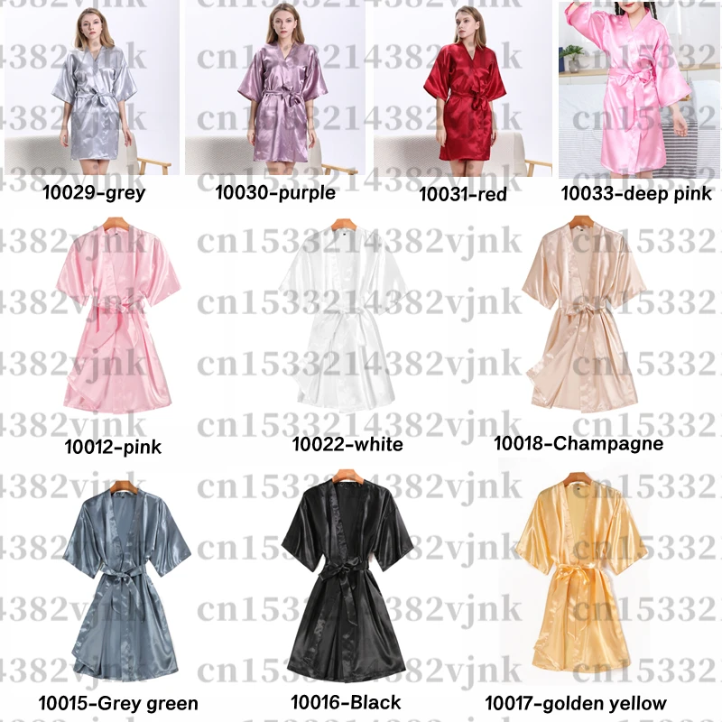 Bride Squad Bride To Be Bridal Wedding Satin Dressing Gown Personalized Print Team Bathobe Robes Party Bridesmaid Robes