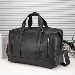 Business PU Leather Shoulder Bag for Men, Perfect for Travel