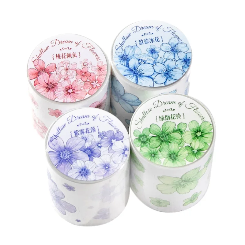 1pcs/1lot 장 접착 테이프 Huayang Shallow Dream 마스킹 정크 저널 스크랩북 스티커 Pet Japanese