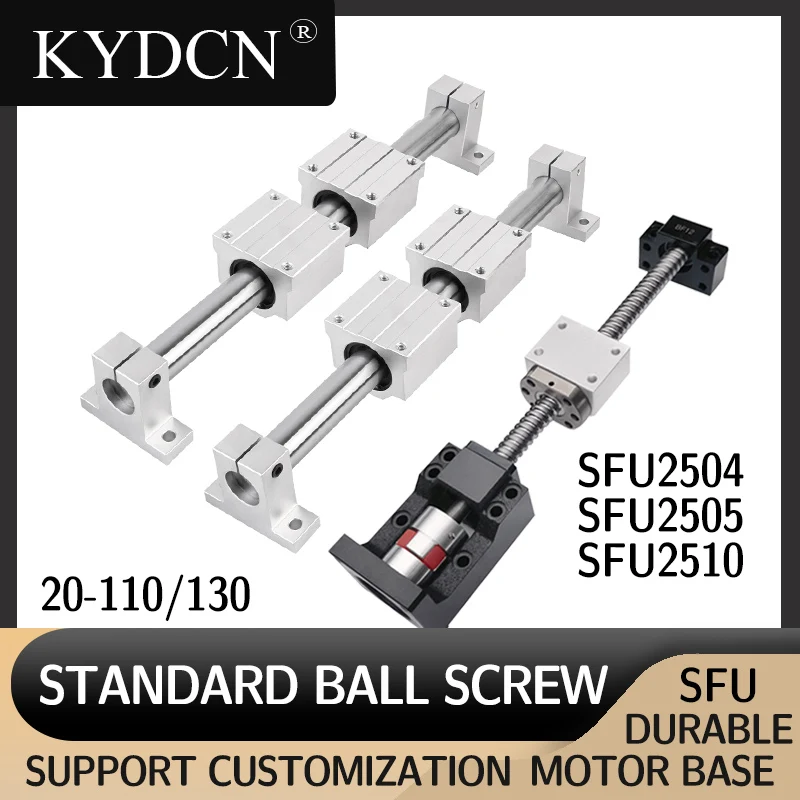 

Precision ball screw 2504,2505,SC box slider plus four SK support seats, two optical shafts with a set of motor seat screw sets