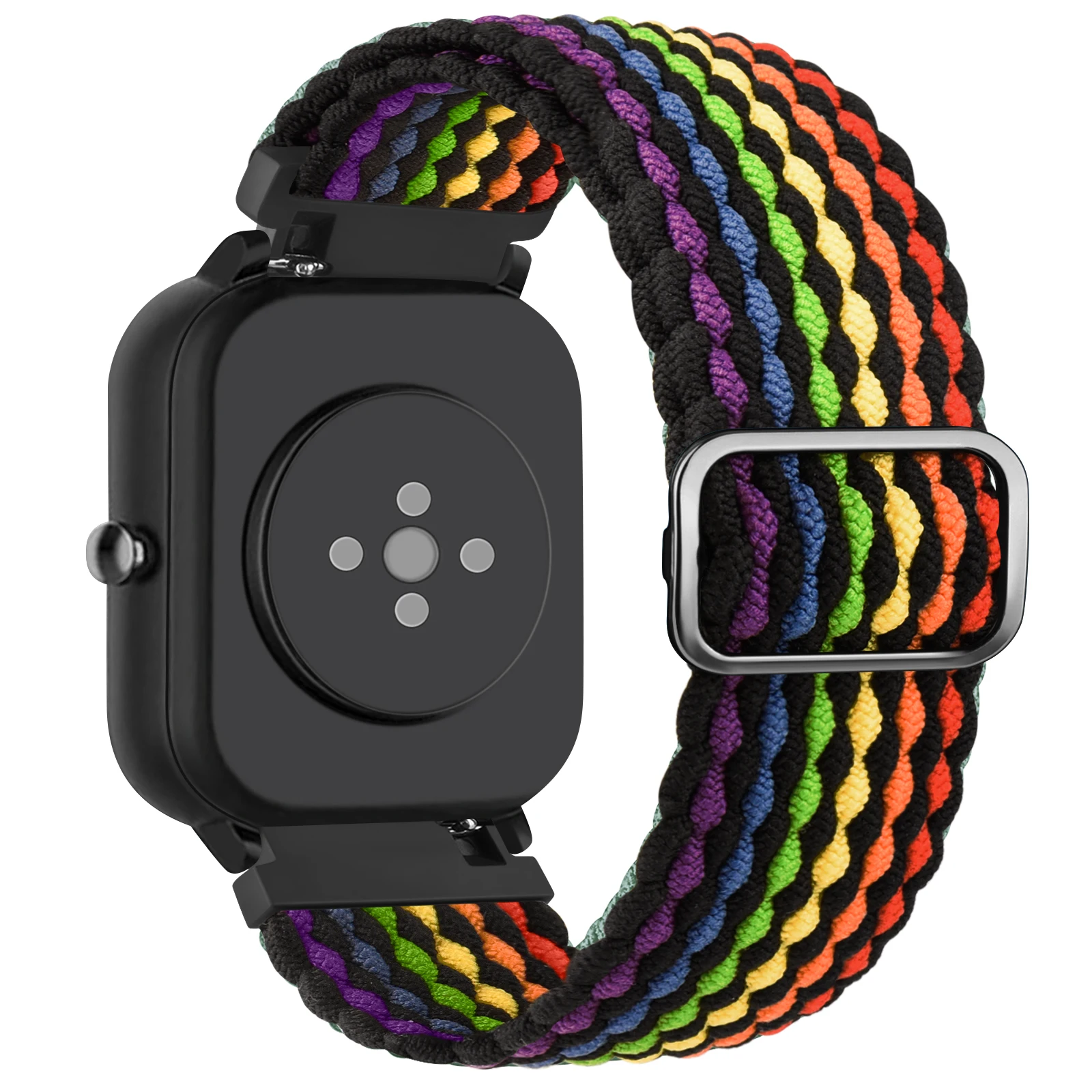 20mm Elastic Weave Smartwatch Strap, Adjustable and Comfortable Band