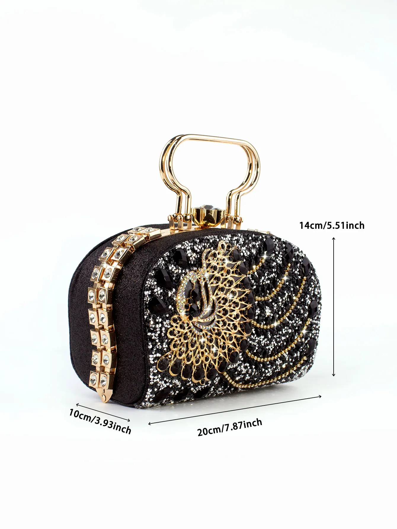 Shiny,Elegant,Exquisite Mini Sequin Decor Chain Square Bag Dinner Bag,Evening Bag For Party Girl,Woman,For Female