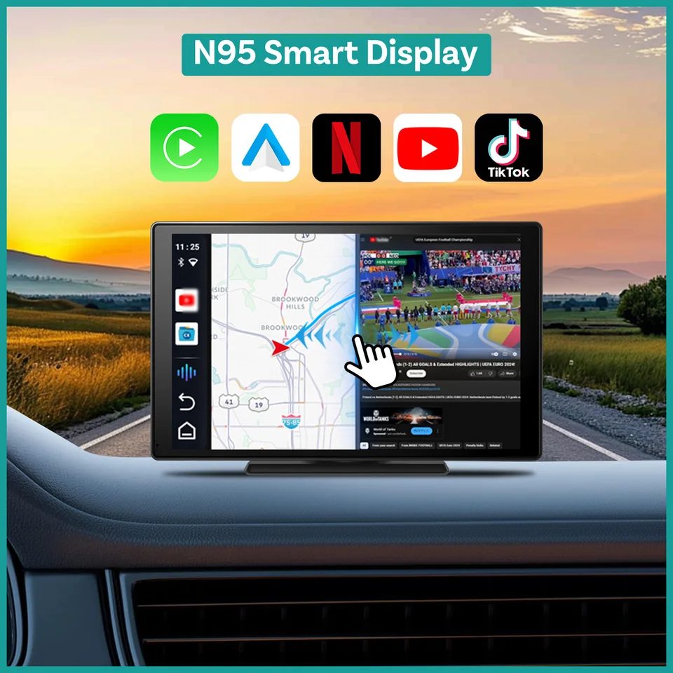OTTOCAST Express 9 インチ CarPlay スクリーン Android 13 カーラジオ