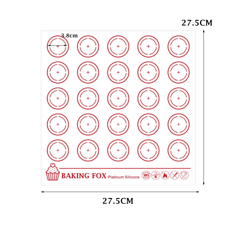 Cookie Baking Mat Sheet Non-Stick Macaron Silicone Mat Pad Fondant Cake Pastry Tools Dough Oven Liner Bakeware Kitchen Tools