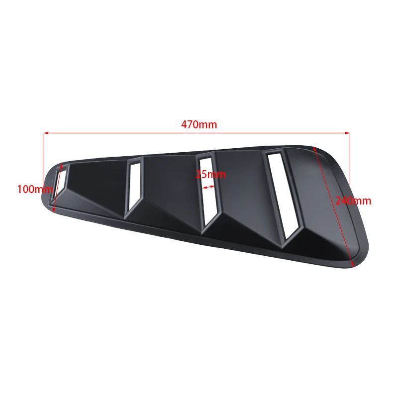 1 Pair 1/4 Quarter Side Window Louvers Scoop Cover Vent For Ford/Mustang 2005-2014 car rear window cover