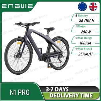 Bicicletta elettrica ENGWE N1 PRO, batteria da 250 W 36 V 10 Ah, freni idraulici, telaio in fibra di carbonio, bici elettrica per pendolari di montagna per adulti