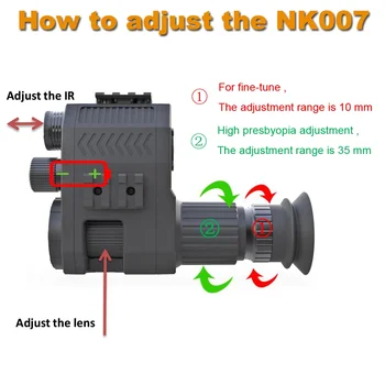 Megaorei Hunting Riflescope Night Vision Monocular Optics Infrared Camera Photo Video Recording 200-400M in Darkness NK007 6