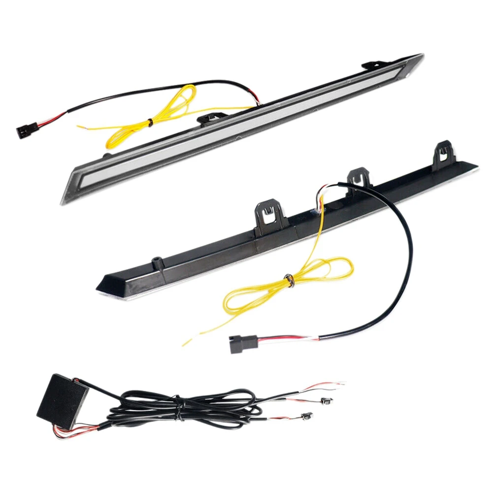 

LED Daytime Running Lights for Toyota RAV4 Car Engine Hood Vent Cover Decoration DRL 2019 2020 2021 Turn Signal Lamp