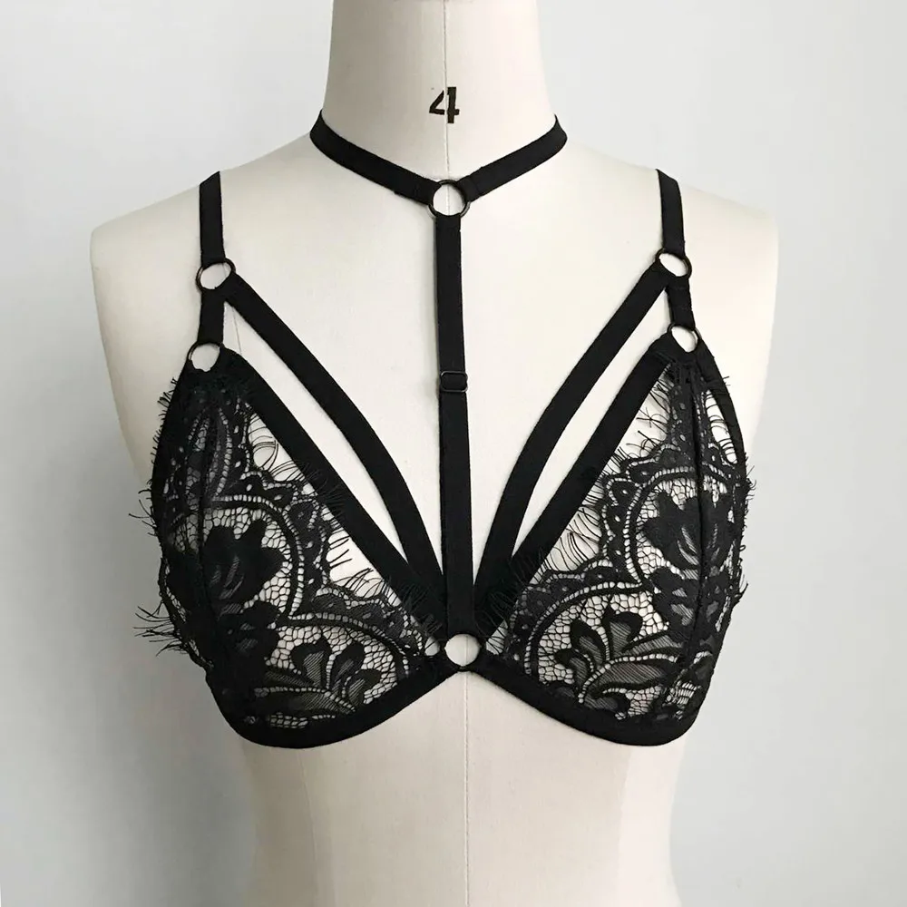 Sexy Lingerie For Ladies Floral Lace Bralette Bustier Crop Top Sheer Bra Shirt Vest Luxury Embroidered Mesh Underwear 일본여자속옷 women lingerie bra
