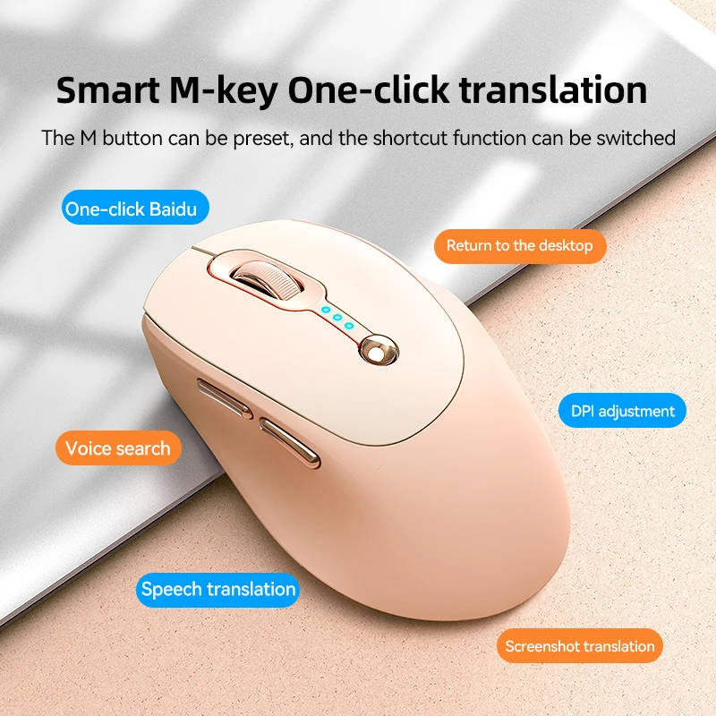 NEW AI Mouse Voice Intelligent Bluetooth 2.4G Wireless Type-C Charging Voice Input Writing Translation Tablet Laptop Quick input