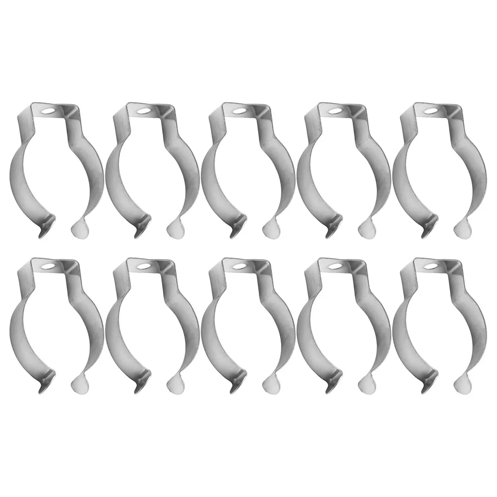 10pcs Spring Terry Clips Narrow Base Tool Stainless Steel Spring Terry Clamp Heavy Duty Tool Storage Rack 25mm 30mm 32mm 35mm