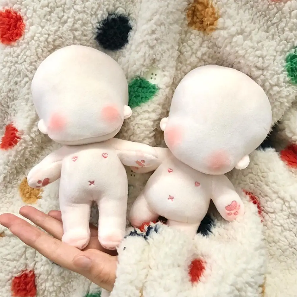 DIY Toy Embroidery Blank Unembroidery Cotton Doll Stuffed Plush Blank Cotton Stuffed Toy Kawaii Fat DIY Idoll Doll Kids