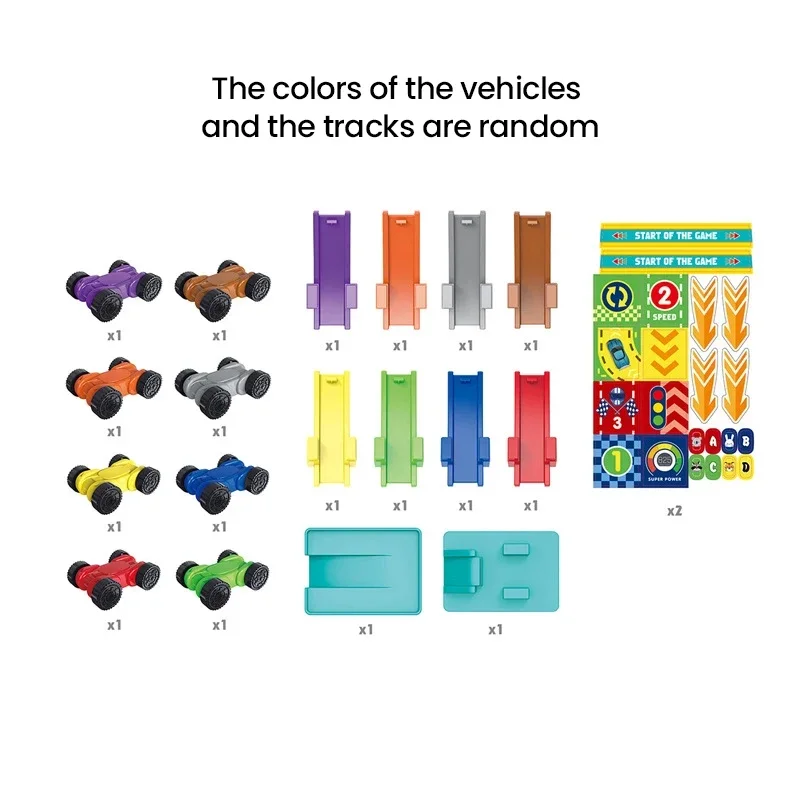 Gliding Track Car Mini Car Inertia Girl Baby 3-Year-Old Boy Toy Multi Layer Puzzle Slide Car Race Track Educational for Kids