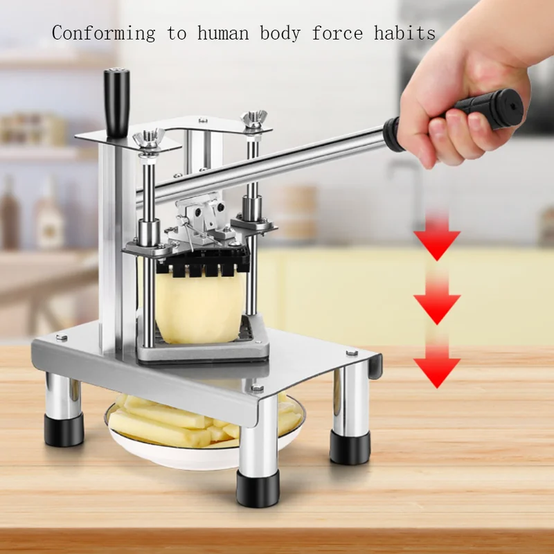 Commercial Vegetable Chopper with 4 Blades Stainless Steel Home French Fry  Dicer Slicer Manual Cutting Kitchen Appliance - AliExpress