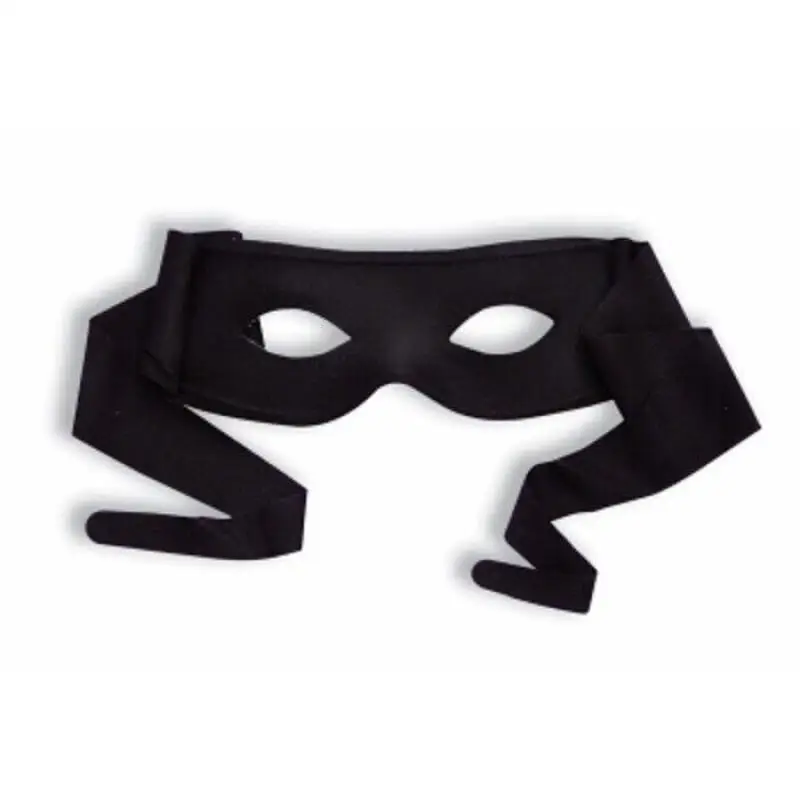 Black Polyester Zorro Eye Mask for Halloween Cosplay