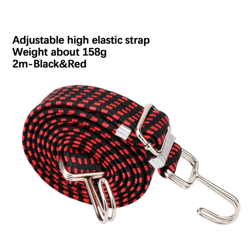 Cargo Straps Luggage Strap Cargo Tie Down Strap Tie Down Straps Lashing Strap Elastic Belt Bungee Straps Elastic Binding Rope Trunk Elastic Belt Bungee Cord Hooks 0.5/1/2M Elastics Rubber Luggage Rope Cord Hooks Bikes Rope Tie Bicycle Luggage Roof Rack Strap Fixed Band Hook Car Accessories