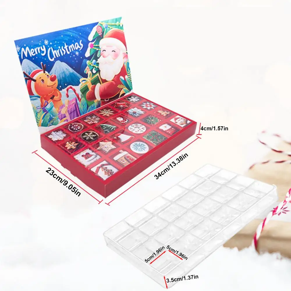 Description Picture 6 of itemChristmas Countdown Box Empty Box Christmas Advent Calendar Fillable Decorative Boxes Holiday Supplies For Kids Adults