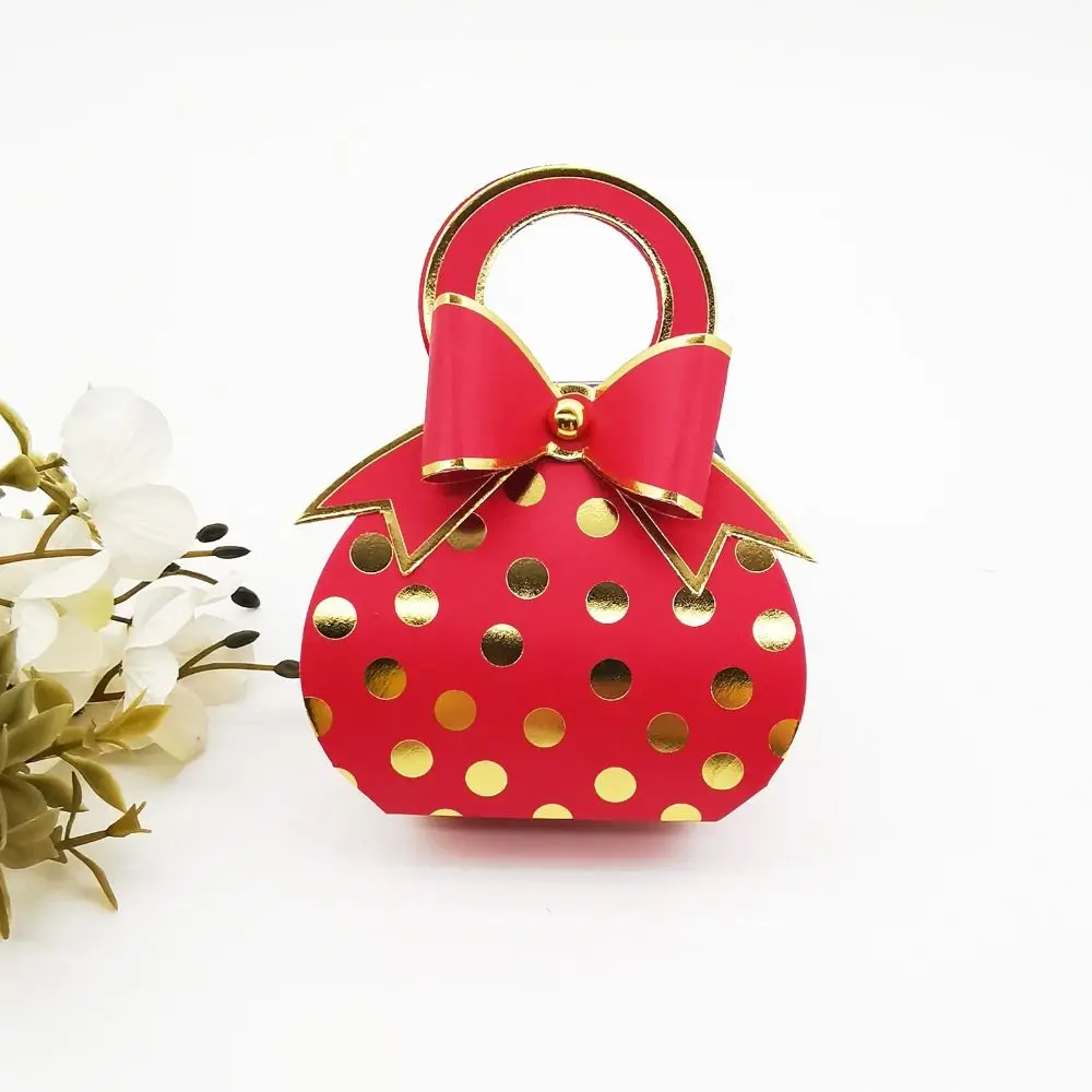 Description Picture 3 of item10PCS Polka Dot Bow Candy Box Packaging Wedding Bridal Kid Gift For Guest Baby Shower Birthday Party Favors Decor Supplies