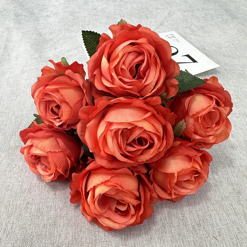 Elegant Pearl Rose Artificial Flower Bouquet - Wedding & Valentine's Day Decoration Ornament