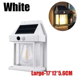Powerful Outdoor Solar LED Waterproof Street Light for Garden and Pathway Decoration (Large - White)