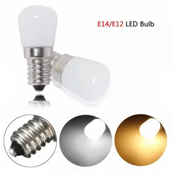 LED 냉장고 전구 냉장고, E14, E12, 3W 옥수수 전구, 220V, 110V, 12V, 24V, 냉온 백색, SMD2835, 할로겐 조명 교체