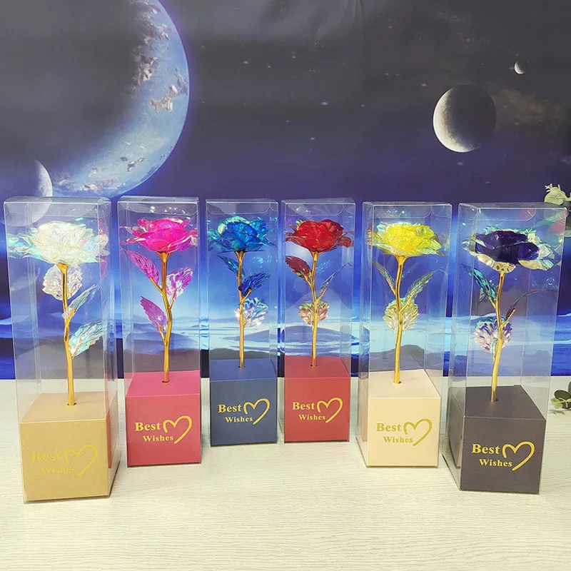 Eternal 24K Gold-Dipped Galaxy Rose - Forever Love Wedding Decor Gift
