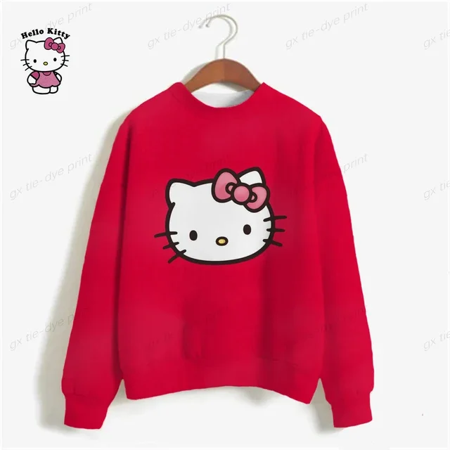 thumbnail image 1 of Nueva sudadera con estampado 3D de Hello Kitty para mujer, estilo gótico callejero, estilo Harajuku Kawaii, sudadera con capucha de manga larga para mujer, 1 of 5