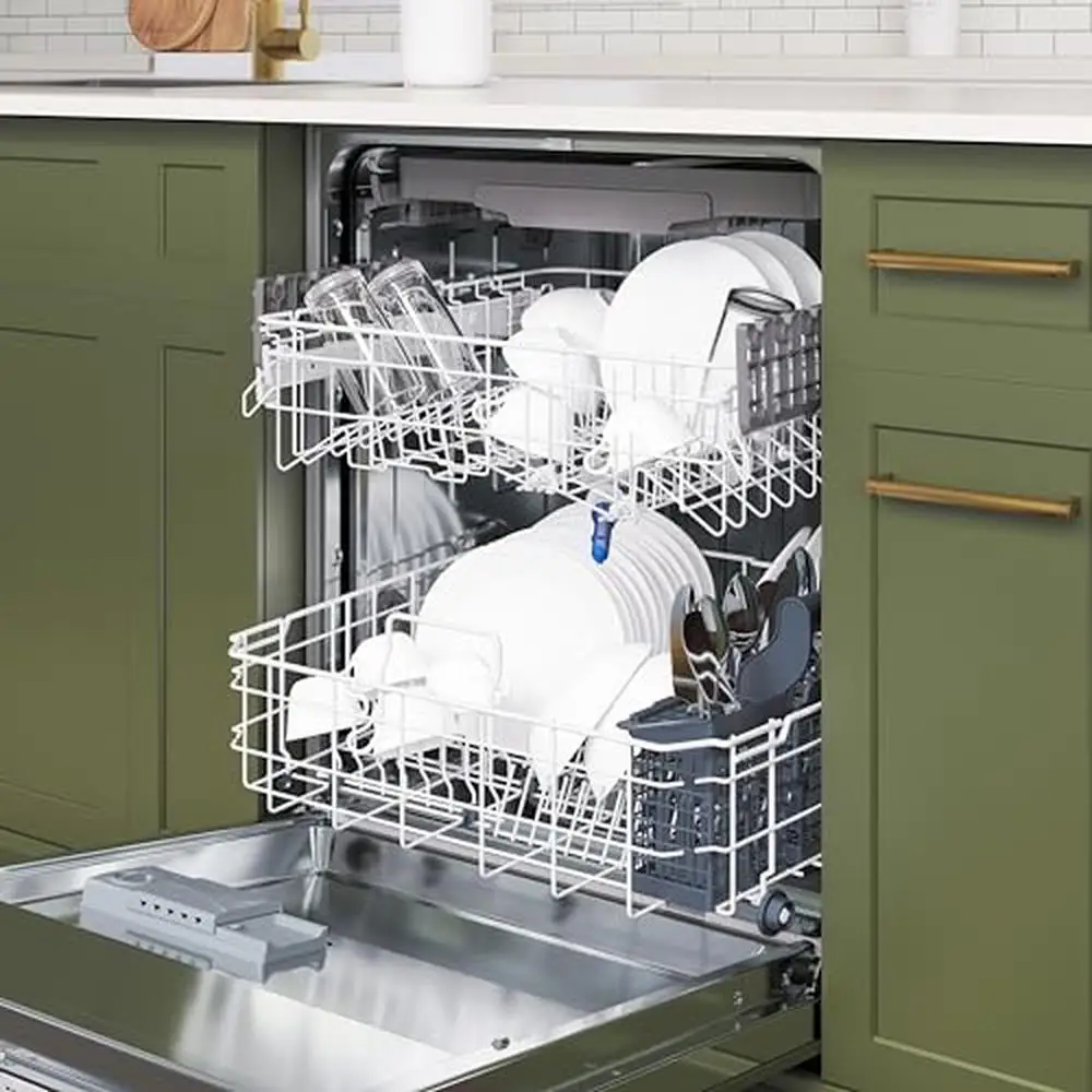 24" Stainless-Steel Panel-Ready Dishwasher 14 Place Settings 45 dB Energy Star Certified Slide-Out Racks Top Utensil Rack Quiet 5
