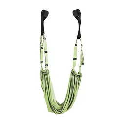 Adjustable Elastic Yoga Strap for Aerial and Hammock Fitness Workouts (Green)