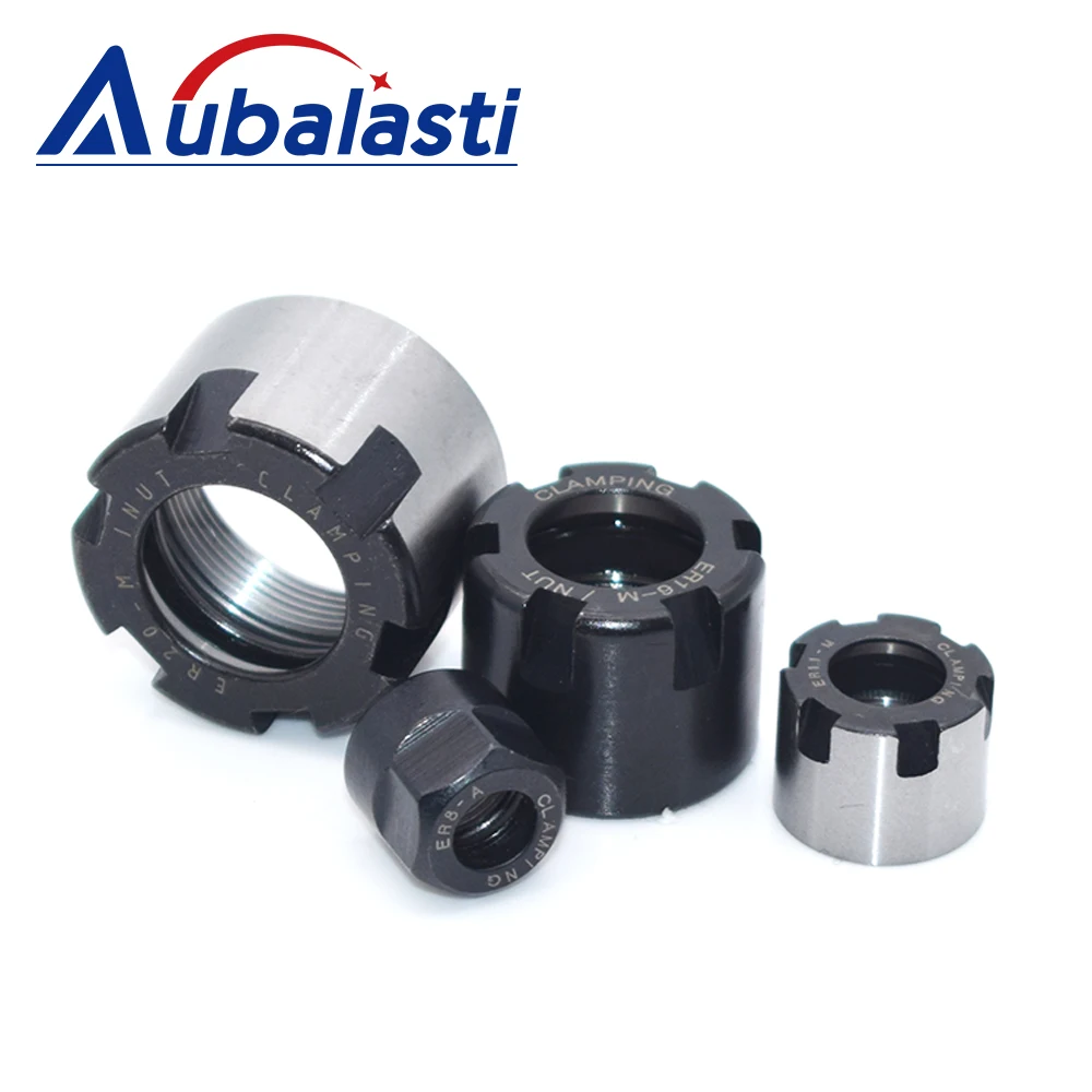 Aubalasti CNC ER Collet Chuck Nut ER11A ER16A ER20A ER16M ER20M ER25UM ER32UM ER40UM for CNC Router Engraving Machine