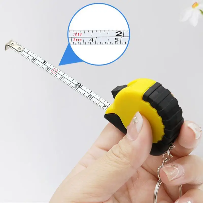 1m Multipurpose Measure Tape Keychain Small Soft Steel Ruler Portable Mini Gift Metric Inch Tape Measure Measuring Tool