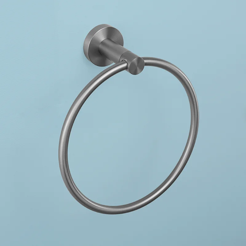 Gray Wall Mount Shelf Toilet Bath Hardware Paper Holder Towel Bar Rack Rail Rod Robe Hook Hanger Bathroom Accessories