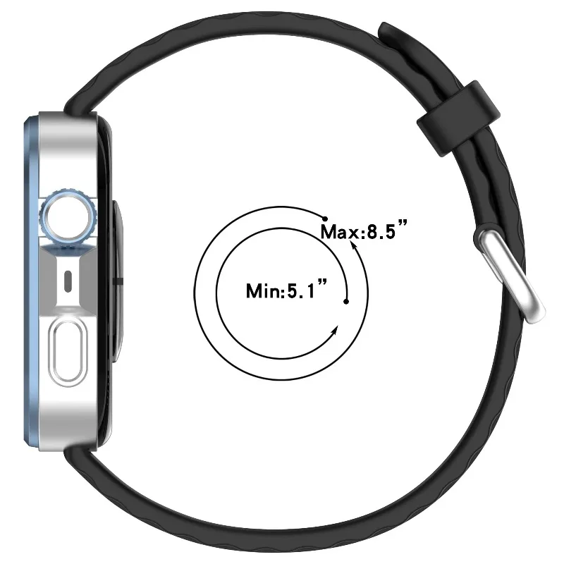 Enhanced Soft Silicone Strap for Smartwatches - Fashionable, Breathable, and Comfortable Bracelet