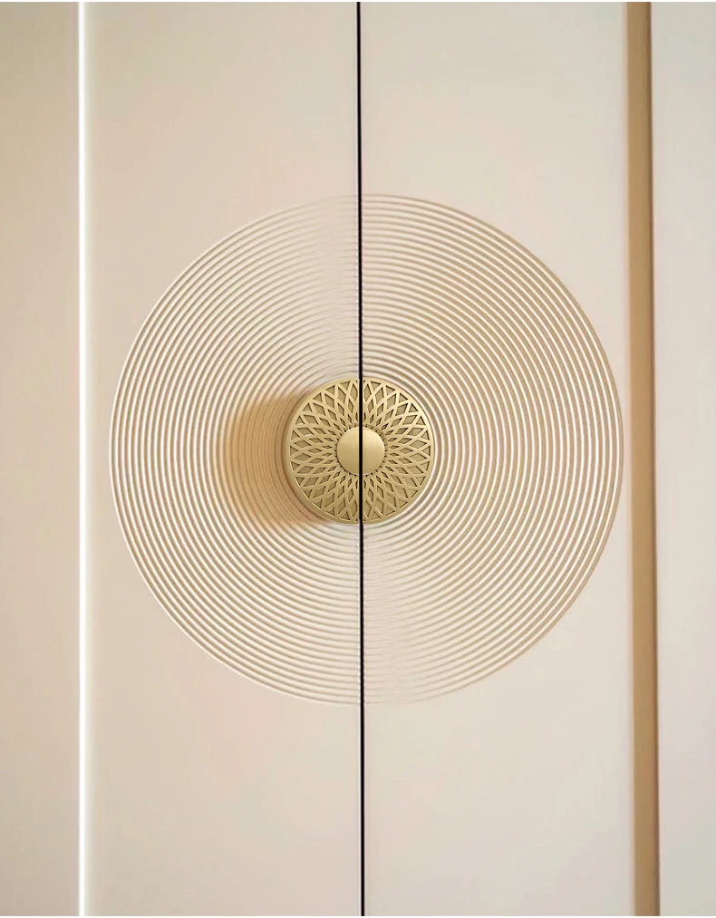 Forma semi-circular latão armário de cozinha alças,