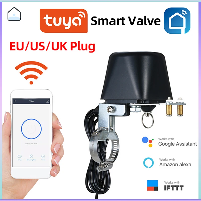 Tuya WiFi Zigbee3.0 Smart Water Gas Leakage Valve Automatically Shut-Off Controller Support Alexa Google Assistant Smartlife