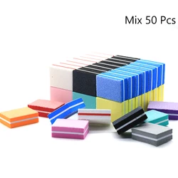 Nail Art Buffing Block - White Sponge File for Smooth Manicure & Pedicure Excellence (Mixed - 50pcs)