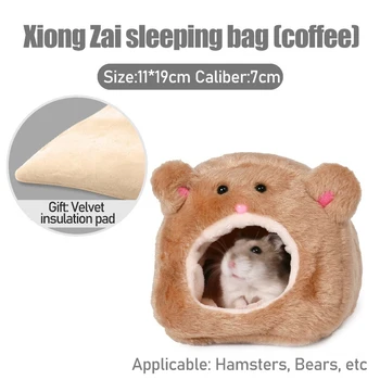 Letto per porcellino d'India per criceti, morbido letto caldo, giocattolo invernale per animali domestici, gabbia per criceti, casa sospesa, letto per animali, topi, nido per ratti