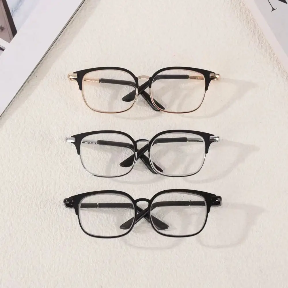 Fashion Metal Doll Glasses Ellipse Frame Photo Prop Pets Glasses Doll Accessories 20cm Dolls