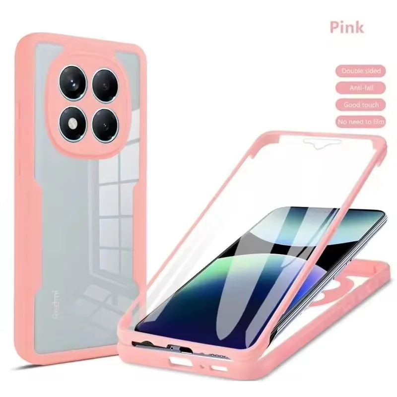 Enhanced Protective Dual Layer Clear Case - Acrylic + TPU 360° Full Body Shockproof Cover