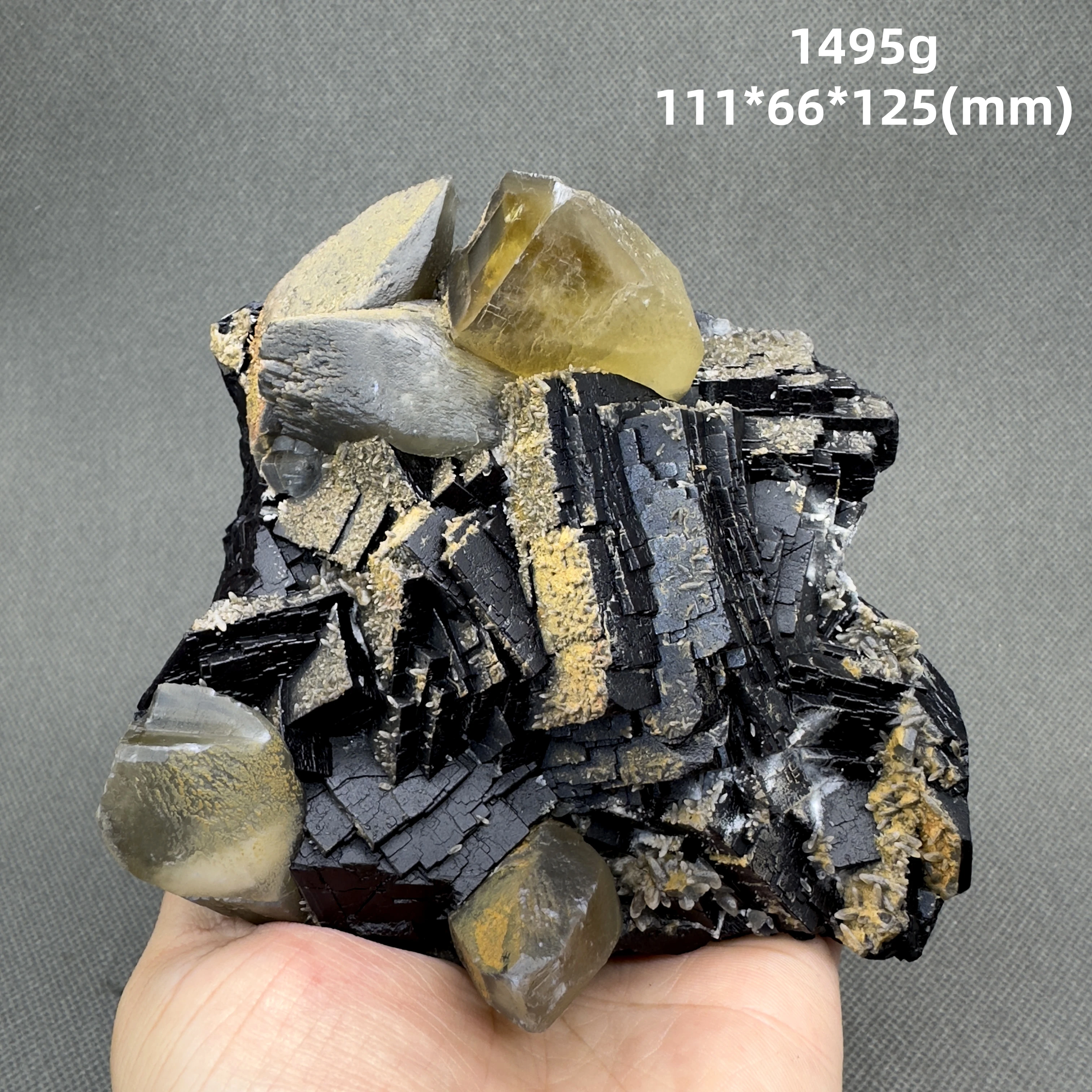 1495 g Natural Pakistan red fluorescence cube black rose fluorite mineral specimens + healing quartz crystals and stones rock 2
