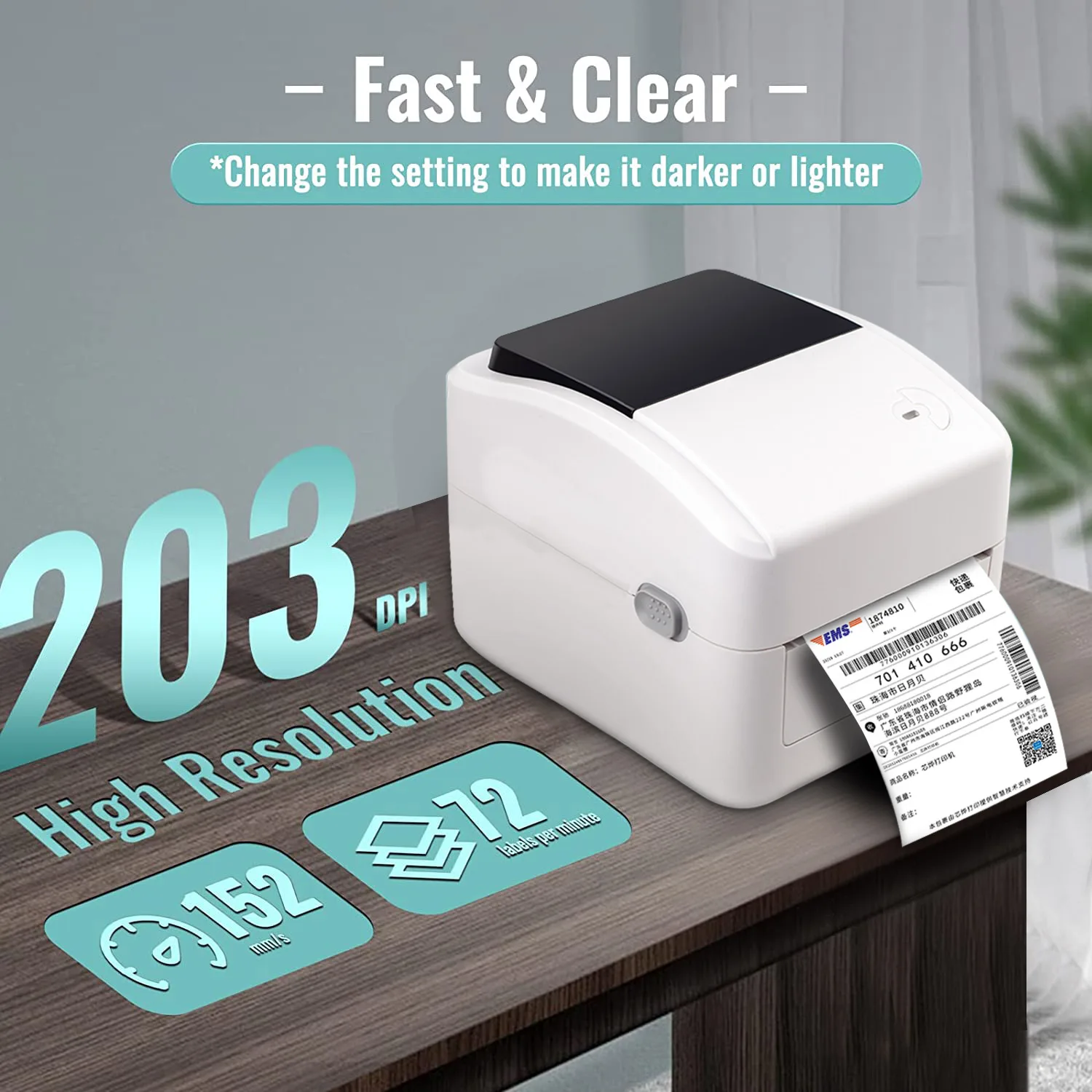 XP-460B/420B 108mm Max Width Direct Thermal Barcode Label Printer to Print Shipping Label for DHL FEDEX EMS 100*100 /150