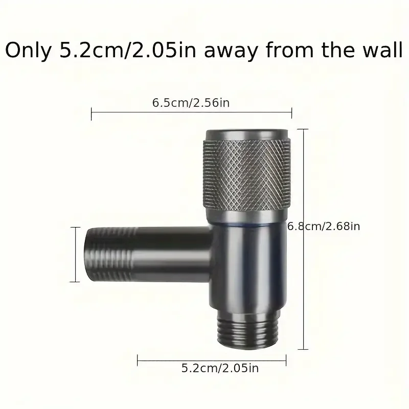 1pc Toilet Companion Corner Valve, Toilet Irrigator One In Two Out Corner Valve, Double Open Faucet, Anti-slip Handwheel, Toilet